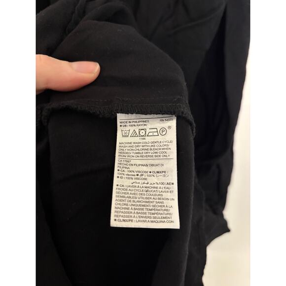 Old Navy Romper Womens Large Sleeveless Halter Neck Twill Black Jack Tie Waist - Picture 8 of 8